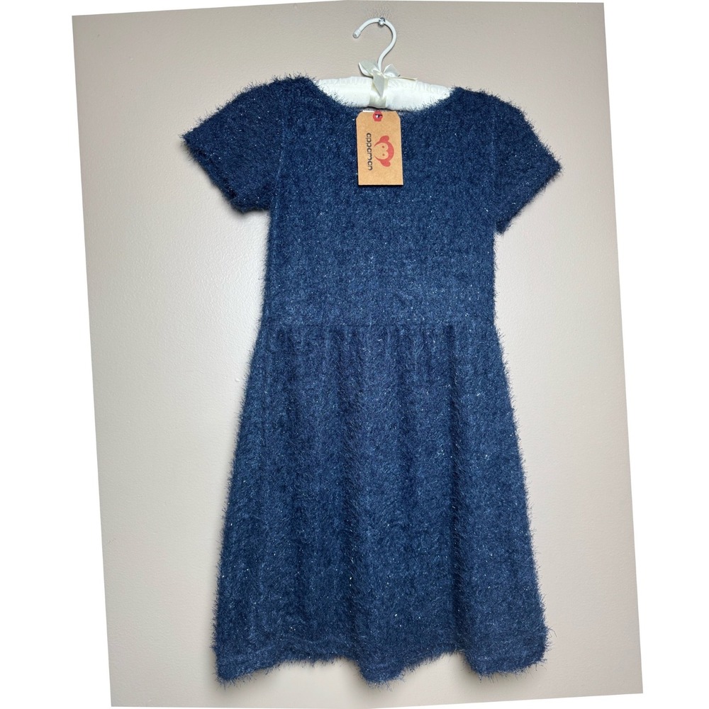 Appaman Girls Kelsey Dress Midnight Navy Sparkle Eyelash Knit U4KD Size 10 NWT